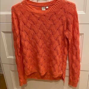 Twix by Simons long sleeved Coral Orange Crew Neck Sweater Size X-Small